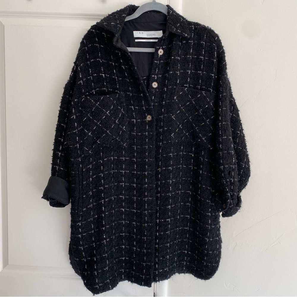 IRO Black Boucle Shacket